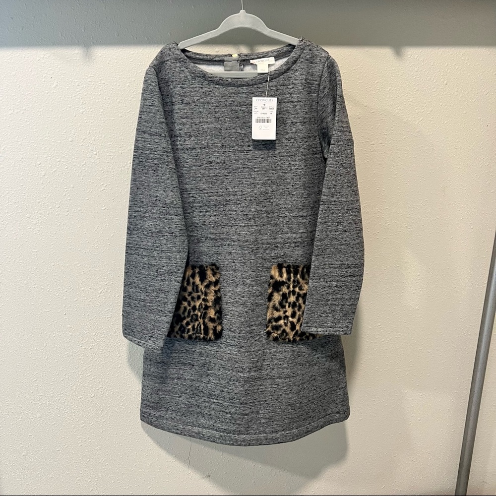 NWT Crewcuts dress with fur pockets size 8 girls